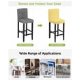 thumbnail image 3 of Yellow Bar Stool Covers Set of 4, Country French Rustic Buffalo Plaid Modern Art Stretch Washable Bar Chair Covers with Backs, Removable Pub Counter Height Chair Cover for Kitchen Dining Room Cafe, 3 of 7