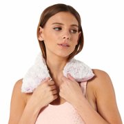 Warmies Heating Pad Wrap, Microwavable Neck and Shoulder Weighted Plush Heat Pad, Curly Gray