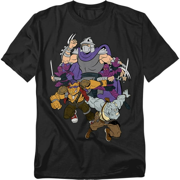 Teenage Mutant Ninja Turtles T-Shirt Shredder And Foot Clan Unisex Graphic Tee for Men & Women