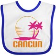 thumbnail image 3 of Inktastic Cancun Mexico Sunset Girls Baby Bib, 3 of 4