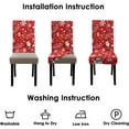 thumbnail image 6 of Christmas Snowflake Snowman Dining Chair Cover Set of 6, Merry Xmas Winter Holiday Decor Parsons Chair Slipcovers, Santa Decorations Kitchen Chair Seat Cover Protectors (Red,6 Pack), 6 of 6