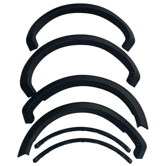 Ikon Motorsports Fender Flares Compatible with 2021-2022 Ford F-150, OE Factory Style Matte Black Wheel Arch Extension Cover, Front& Rear 4PCS