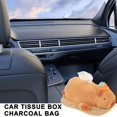 thumbnail image 4 of Caja de pañuelos de peluche 2 en 1 para coche, bonita caja de pañuelos elástica con forma de capibara de dibujos animados, accesorio para el interior del coche, 4 of 4