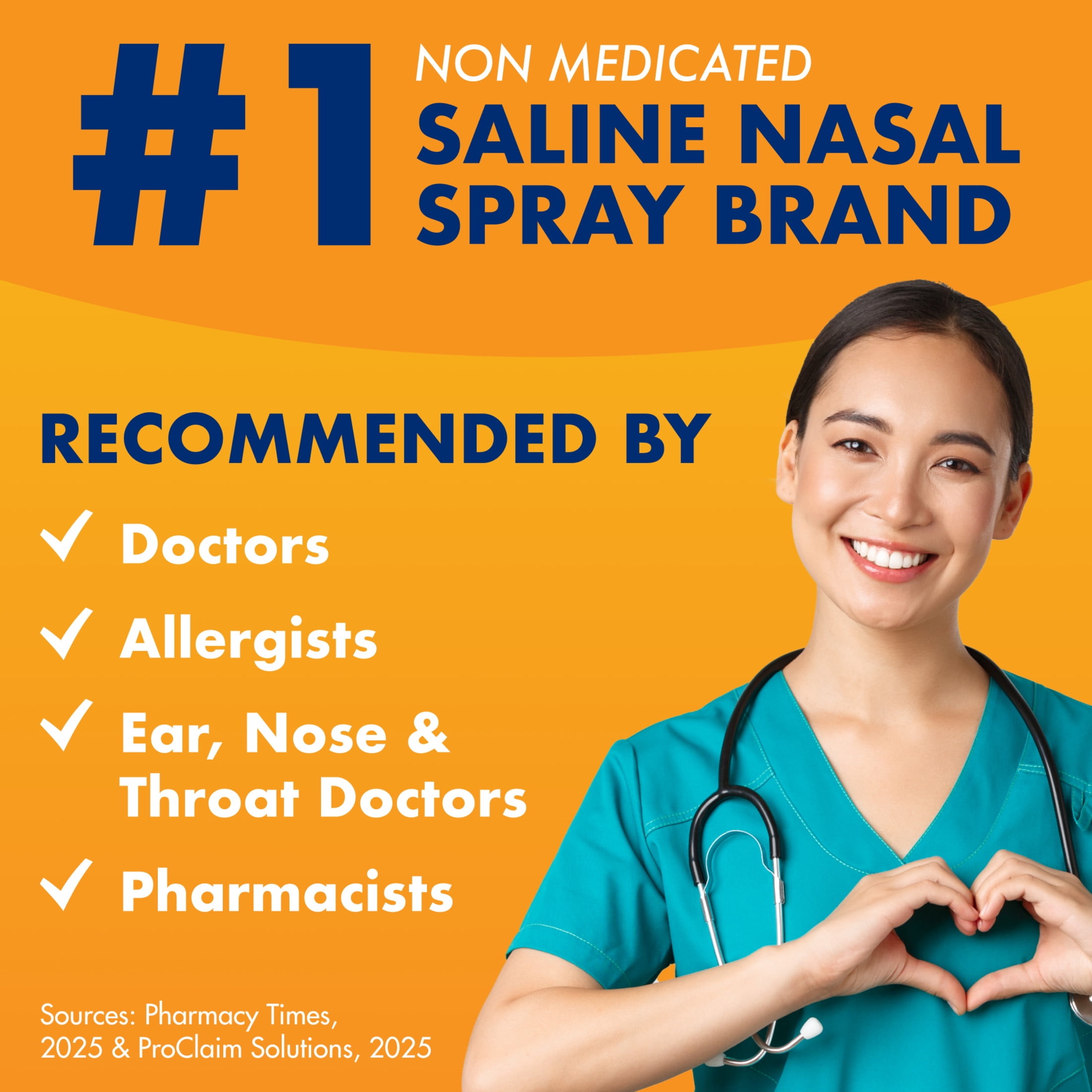 ARM & HAMMER Simply Saline Extra Strength Nasal Mist 4.6oz- Instant Relief for SEVERE Congestion- three 4.6oz Bottles