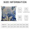 thumbnail image 5 of Leisuo Throw Pillow Square Covers Up Butterfly Freshness Color Fairy Summer Flowers Petal Hydrangeas Iris Nature Cushion Pillow Covers Couch Home Decor White, 5 of 5