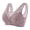 Purple, variant on Women's Plus Size Thin Cup Breathable Upper Support Lace Bra No Underwire Purple 40