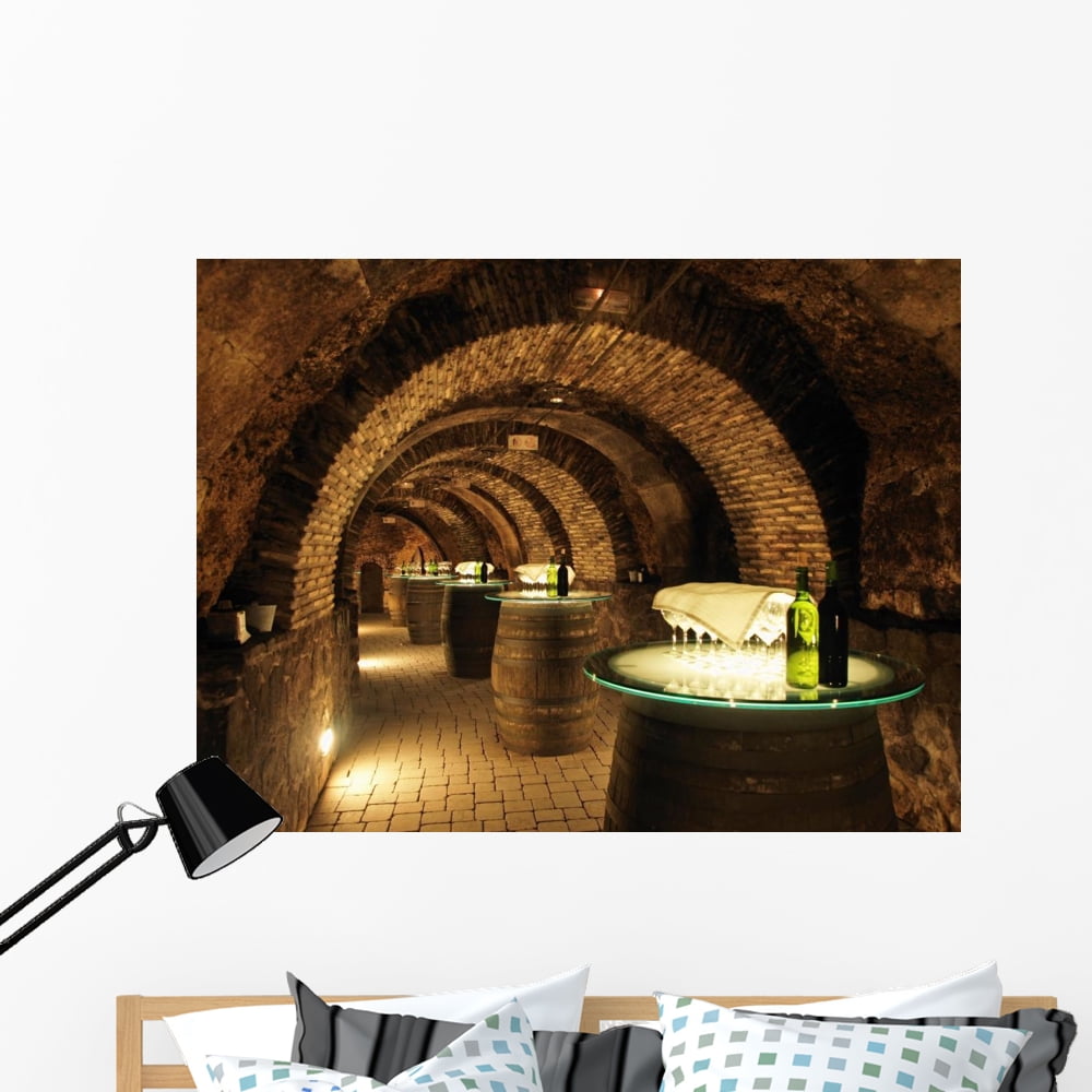 Wine Barrels Old Cellar Wall Mural by Wallmonkeys Peel and Stick ...