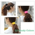 thumbnail image 4 of 12 Pack Terry Cloth Cotton Elastic Stretchy Fuzzy Wide Thick Hair Ties Scrunchies Ties Ring Loop No Crease Seamless Hair Band Ponytail Holder Hair Accessories for Women Girl, 4 of 9