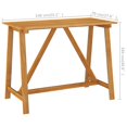 thumbnail image 6 of vidaXL Bar Table Outdoor Pub Table for Balcony Porch Garden Solid Wood Acacia, 6 of 13