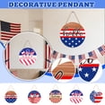 thumbnail image 3 of 4th of July Independence Day Patriotic Wooden Craft Hanging Ornament, Front Door Decor for National Day & Flag Day Celebration, 3 of 3