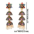 thumbnail image 3 of Efulgenz Indian Jewelry Bollywood Antique Crystal Faux Pearl Beaded Drop Multilayer Jhumka Jhumki Dangle Earrings Set, 3 of 4