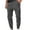 Dark Gray, variant on WREESH Men's Sweatpants Solid Color Sport Loose Pleated Small Legs Lace-Up Solid Color Full Length Pants Olive Green