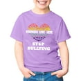 thumbnail image 4 of WERYOUNG Tee Shirts Kids Graphic Letter Unisex Round Neck T-Shirts For Youth Child Boys Girls Toddler Infants Dailywear, 10-11 Years, Purple, 4 of 4