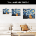 thumbnail image 7 of AIOE Retro Van Gogh Starry Night With Funny Cat Canvas Prints Wall Art Night Starry Pictures Paintings Poster Canvas Wall Decor for Living Room Bedroom Wall Decor Unframe: 18x12in, 7 of 7