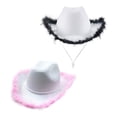 thumbnail image 3 of ROZYARD Cowgirl Hat for Women Bridal Party Brimmed Cap Female Bridesmaid Headwear, 3 of 12
