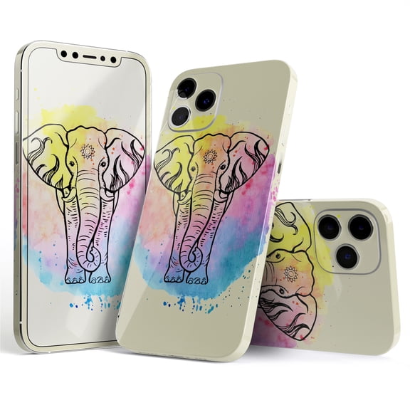 DesignSkinz Sacred Elephant Watercolor Full-Body Skin Decal Wrap Cover for iPhone 16