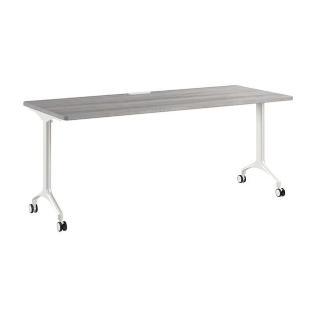 Scranton & Co Table de Conférence Modulaire Rectangulaire de 72 Pouces en Bois d'Ingénierie, Gris
