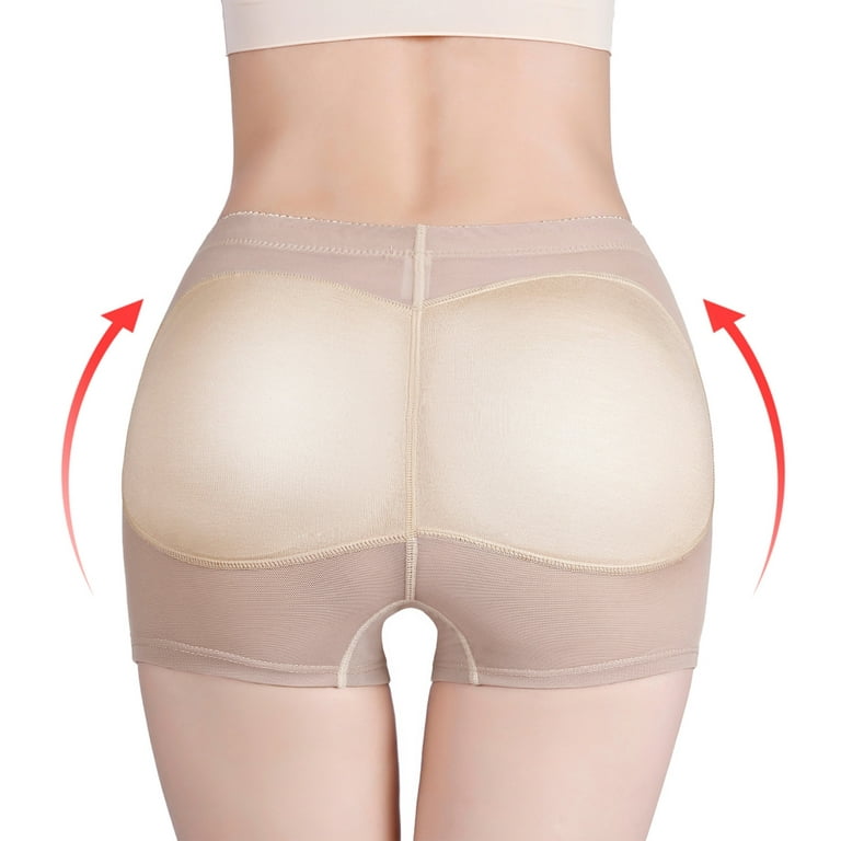 Women Body Shaper Padded Butt Lifter Panty Butt Hip Enhancer Fake Hip  Control Panties Push Up Plus Size Shapewear Beige L