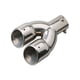 thumbnail image 4 of Tubo de escape del coche, tubo de escape de doble extremo Curva del tubo de escape del coche de acero inoxidable Salidas de escape de 63 mm Zefei Wu 9024735042228, 4 of 5