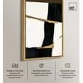 thumbnail image 3 of Art Remedy Black and White Art Canvas, 24" x 36", Gold Frame, Weight of Black II, 3 of 7
