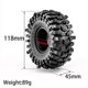 thumbnail image 2 of 4PCS 118mm 1.9 Rubber Tire Wheel Tyres for 1/10 RC Crawler Car Traxxas TRX4 RC4WD D90 Axial SCX10 II, 2 of 5