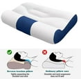 thumbnail image 3 of Ergonomic Pillow,Neck Pillow Cervical Pillow for Neck Strain Relief, Neck Pillow for Sleeping,Cervical Contour Neck Support Pillows for Side Back Stomach Sleeper (Blue*2,30 * 50cm), 3 of 9
