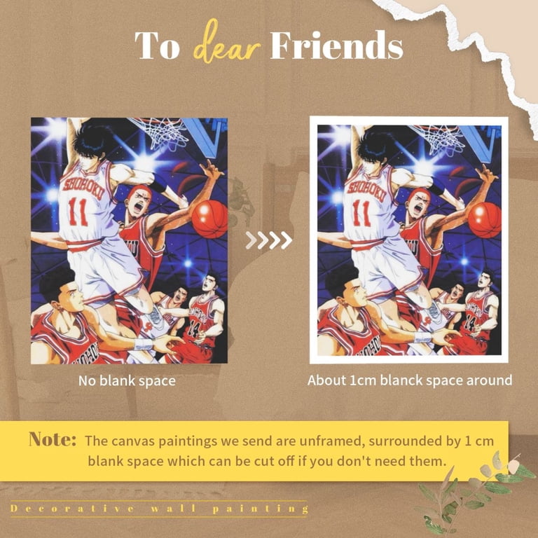 Slam Dunk Poster, Japanese Anime Canvas Decorative Poster, Wall