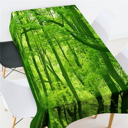 

Digital Printed Tablecloth Accessiros Decoration Table Cover for Party Banquet Green Jungle