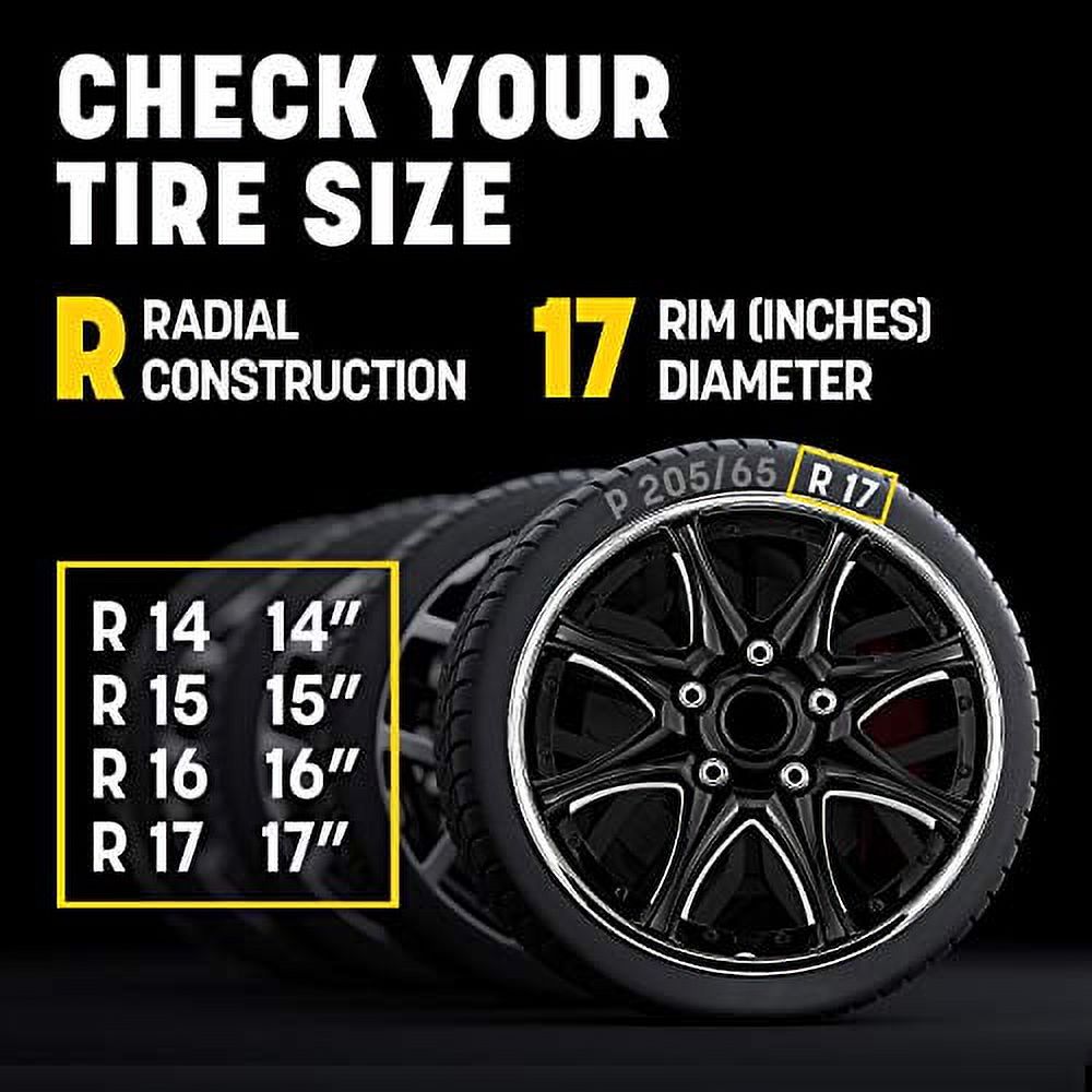 Pilot Automotive 17" Formula Wheel Covers Universal Hubcaps Matte Black & Chrome Set of 4