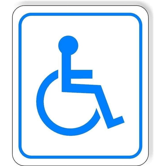 Handicap symbol Aluminum Composite Sign, 15"x18"