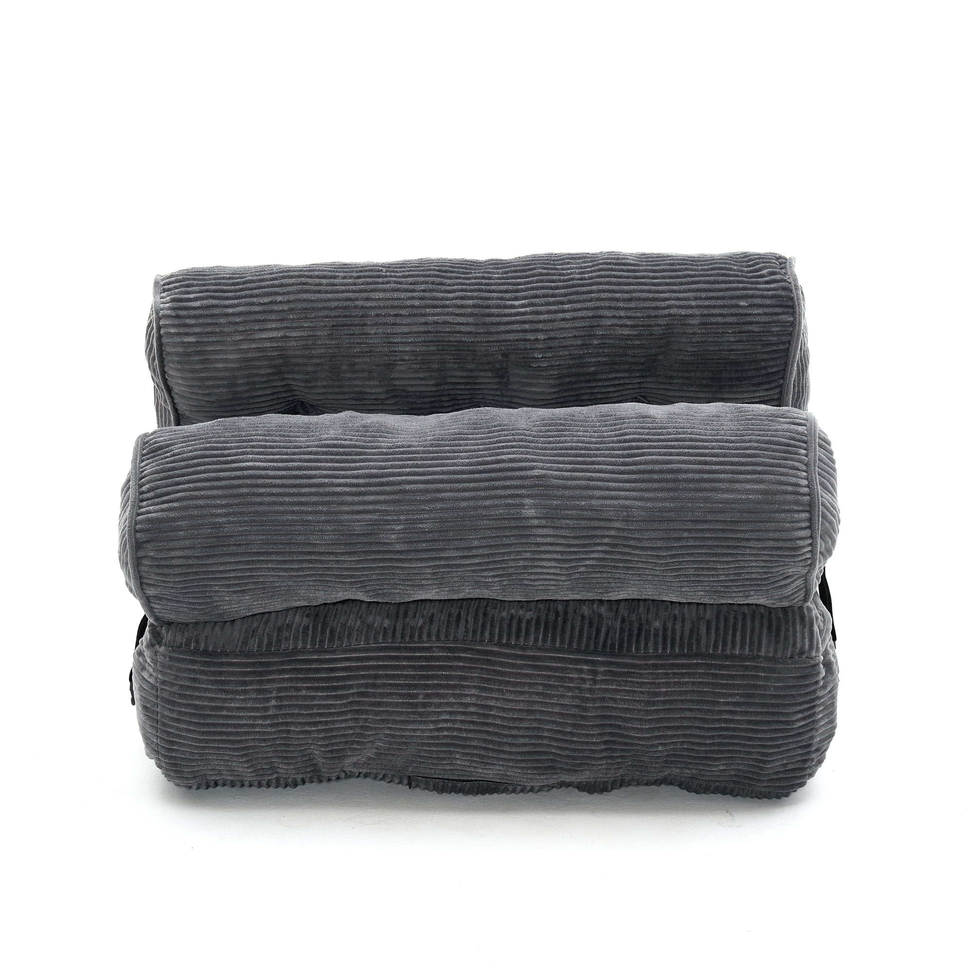 Leumius Folding Sofa Bed, Convertible Sleeper Chair with Pillow Foldable Mattress with Back Support, Portable Fold Out Chair Bed Comfy Floor Sofa Lounge for Living Room Bedroom Grey