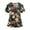 Dark Green, variant on Plus Size Scrub Tops for Women Floral Print Summer V Neck Shirts Side Slit Short Sleeve Comfy Nurse Uniform Shirt with Pockets Gold 3XL