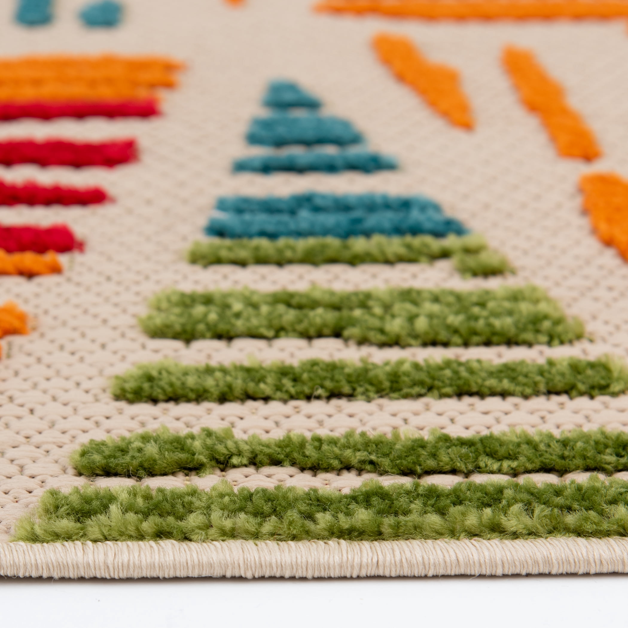 Loomaknoti Fontana Parkia 9' x 12' Geometric Indoor/Outdoor Area Rug , Cream/Red