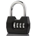 thumbnail image 2 of nipocaio Cadenas à Combinaison, Verrou Réinitialisable à 4 Chiffres avec Manille Réglable, Verrou de Gym Étanche, 2 of 5
