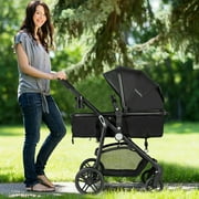Costway Foldable Baby Stroller 2 in 1 Newborn Infant Travel Buggy Pushchair 22 lbs Black
