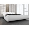thumbnail image 1 of Bed FrameUpholstered queen platform Bed Frame modern low-profile sleigh bed with faux leather headboard for easy assembly My Lux Decor Round, 1 of 10