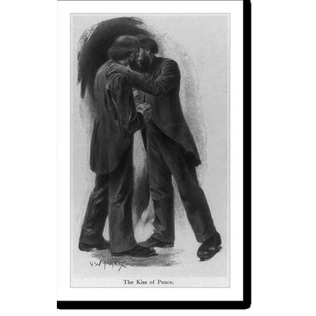Historic Print [Half-tone repr. of drawing by G.W. Peters in Among the Dunkers Scribner s Nov. 1901 pp. 513-528]: The Kiss of Peace 16 x 20