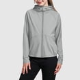 thumbnail image 2 of yillto Girls Sun Protection Jacket Zip up Long Sleeve Hoodies Jackets Athletic Hiking Lightweight Coats, 2 of 6