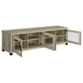 thumbnail image 4 of Pemberley Row Wood Antique Pine Entertainment Center Rectangular Clear Tempered Glass 78.75" Unassembled, 4 of 12