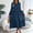 Navy, variant on Odbmxy Long Sleeve Midi Dresses for Women Tunic Women Plus Size Dresses Loose Peplum Holiday Button Solid Color Dresses,Blue L