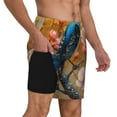 thumbnail image 2 of Balery Bluebird Blossom Elegance Mens Swim Trunks Swim Shorts for Men Quick Dry Inseam Beach Shorts with Compression Liner Pocket-X-Large, 2 of 9