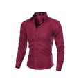 thumbnail image 1 of JUNTEX Fashion Men's Luxury Casual Shirts Slim Fit Dress Shirts Long Sleeve Button Tops, 1 of 3
