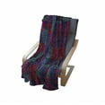 thumbnail image 4 of Abstract Soft Flannel Fleece Throw Blanket, Trippy Patchwork Modern Wavy Sketchy Lines Vivid Color Stripes Pattern, Cozy Plush for Indoor and Outdoor Use, 70" x 90", Multicolor, by Ambesonne, 4 of 6