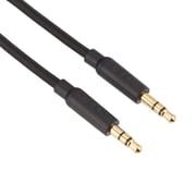 onn 6ft 3.5mm Aux to Aux Braided Audio Cable, Black