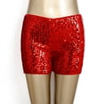 thumbnail image 4 of Busydd Shorts for Women Trendy Party Sequin Low Rise Women's Shorts Solid Color Elastic Waist Women Shorts M, 4 of 6