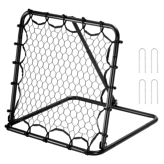 KFFKFF Football Return Net, 34"x34" Bounce-Back, Compact Soccer Practice Gear, Completely Flexible Angles Target Net, Tools & Apparatus for Children, Adolescents & All Ages