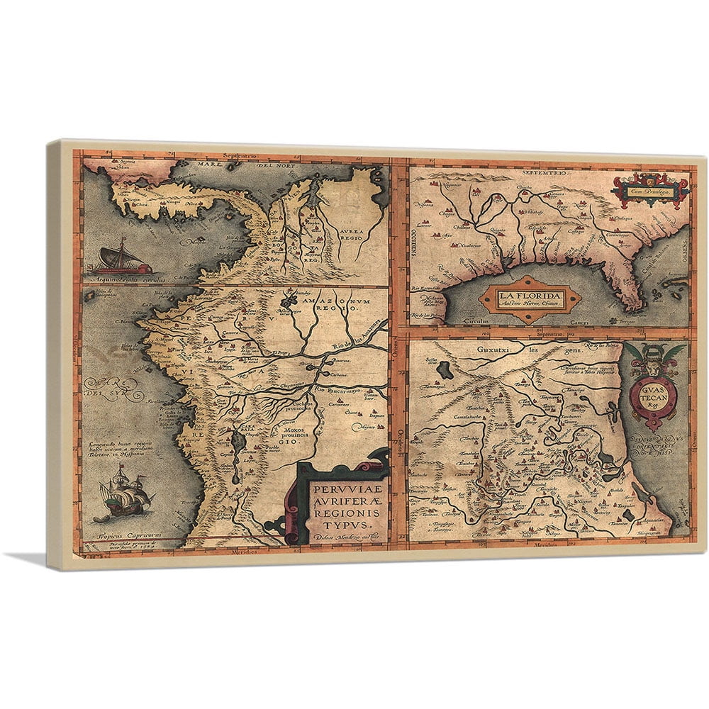 ARTCANVAS Map of the Americas 1584 - B41b82ba B552 45de A15b 9ffadb93af4e.de5aa7e3dde449043c38db34910c43dc 