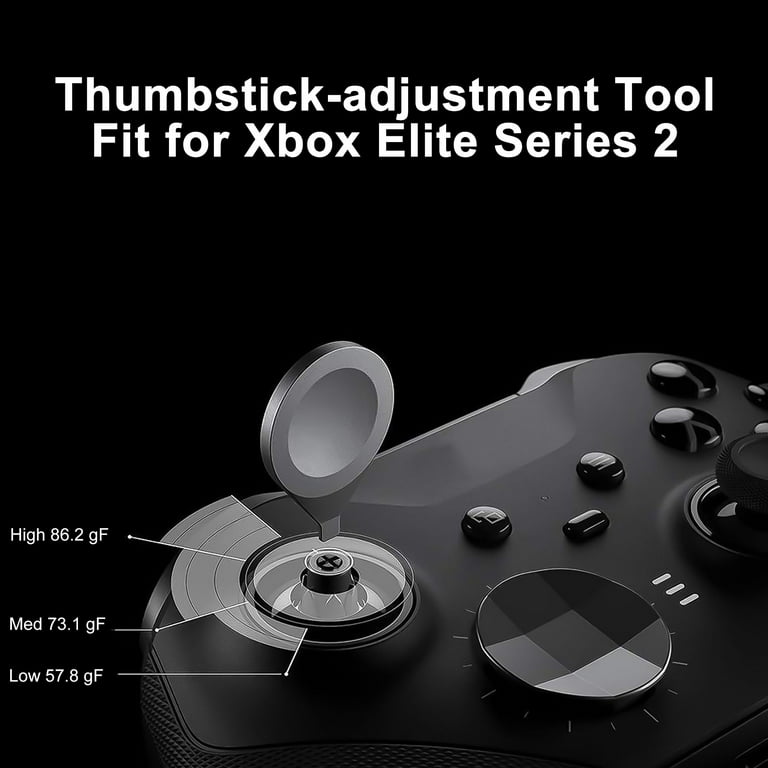 TSV 17-in-1 Metal Replacement Parts Fit for Xbox One Elite Series 2  Controller with 6 Thumbsticks, 4 Paddles, 2 D-Pads, 3 Adjustment Tools, 1  Standard