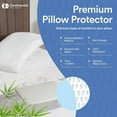 thumbnail image 2 of Bamboo Pillow Insert Protector 1 Pack - Waterproof Zippered - Viscose Bamboo - 20x20 inch, 2 of 5