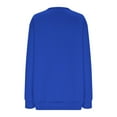 thumbnail image 4 of Shirts for Women Trendy Fall New Oversized Casual Sweatshirts for Women Long Sleeve Crewneck Pullover Tops Fall Comfy Outfits with Pocket Blue S, 4 of 5